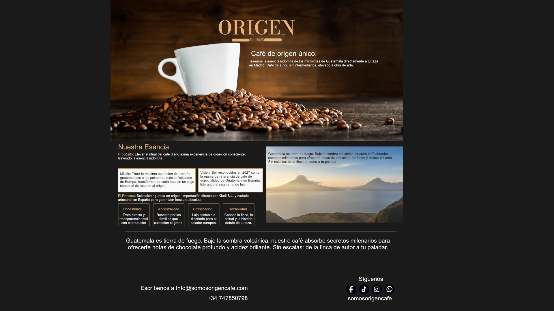 Origen Café Guatemala - Café de Altura Volcánica